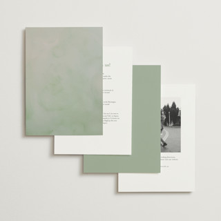 This is a moss wedding invitations with standard by Cass Loh called watercolor flowers crest printing on signature in standard