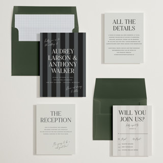 This is a noir wedding invitations with standard by Pixel and Hank called ambrosial printing on signature in standard