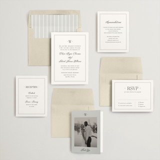 This is a fog wedding invitations with standard by Carolyn MacLaren called dotted classic printing on signature in standard