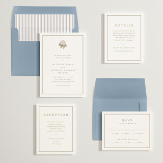 This is a cotton wedding invitations with standard by Stacey Meacham called hydrangea bloom printing on signature in standard