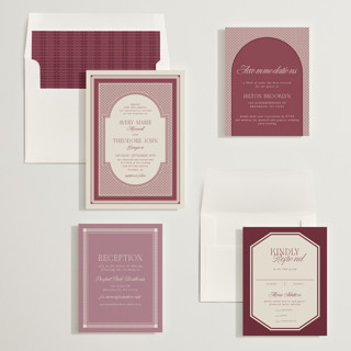 This is a merlot wedding invitations with standard by Kelly Watkins called literary printing on signature in standard