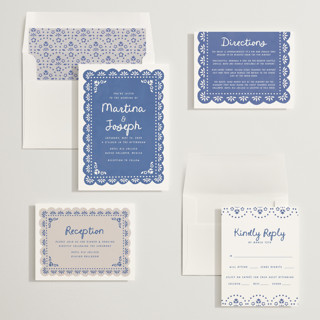 This is a royal blue wedding invitations with standard by Itsy Belle Studio called vienes printing on signature in standard