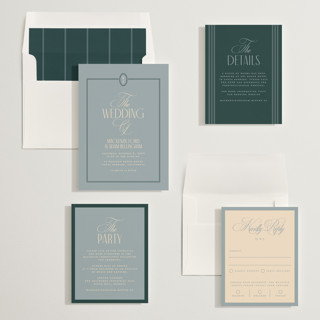 This is a ocean wedding invitations with standard by Owl and Toad called sophisticate printing on signature in standard