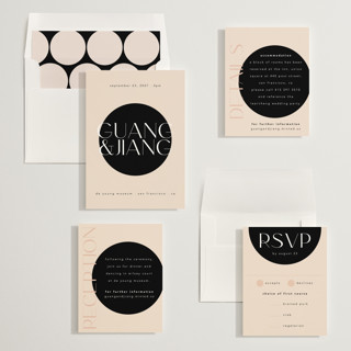 This is a noir wedding invitations with standard by Hudson meet Rose called unity printing on signature in standard