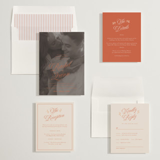 This is a verona sunset wedding invitations with standard by Paper Raven Co. called vintage romance printing on signature in standard