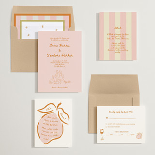 This is a bellini wedding invitations with standard by Helena Vitto called amore mio printing on signature in standard