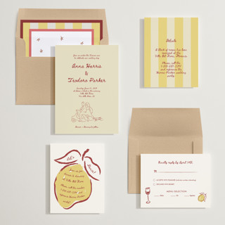This is a chianti wedding invitations with standard by Helena Vitto called amore mio printing on signature in standard