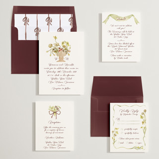 This is a marsh wedding invitations with standard by Pati Cascino called barolo printing on signature in standard