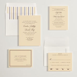 This is a butter wedding invitations with standard by Megan Davis called nola printing on signature in standard