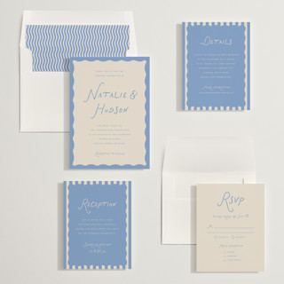 This is a bluebird wedding invitations with standard by Pixel and Hank called lovers printing on signature in standard