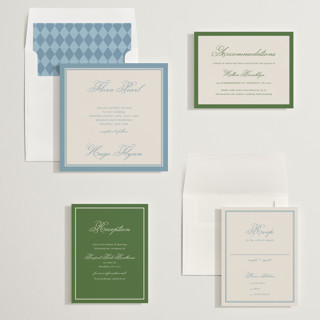 This is a provincial wedding invitations with standard by Kelly Watkins called emerson printing on signature in standard