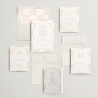 This is a cloud wedding invitations with standard by Baumbirdy called checker wash printing on signature in standard