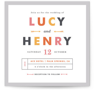 Modern Arrow Wedding Invitations