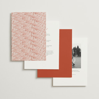 This is a coral wedding invitations with standard by Pati Cascino called puglia printing on signature in standard