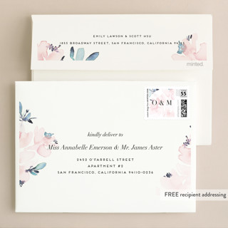 This is a azalea wedding invitations with standard by Petra Kern called florista modernista printing on signature in standard