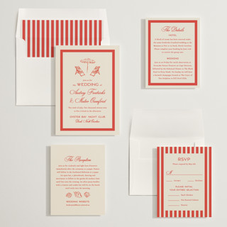 This is a lobster wedding invitations with standard by Jackie Crawford called kitty hawk printing on signature in standard