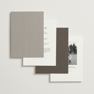 This is a leather wedding invitations with standard by Emily Betts called modern stripes printing on signature in standard