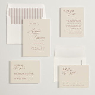 This is a chocolate wedding invitations with standard by Kelly Schmidt called scripted initials printing on signature in standard