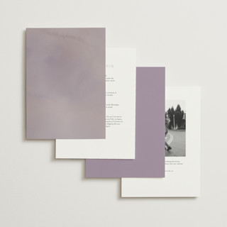 This is a lavender dusk wedding invitations with standard by Ashley DeMeyere called porcelain printing on signature in standard