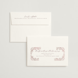 This is a bordeaux wedding invitations with standard by Ashley DeMeyere called porcelain printing on signature in standard