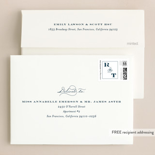 This is a midnight wedding invitations with standard by Kimberly FitzSimons called structured charm printing on signature in standard