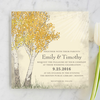 fall tree wedding invitations - Fall Tranquility Wedding Invitations