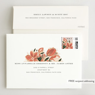 This is a cloisonne wedding invitations with standard by Melanie Kosuge called sawyer printing on signature in standard