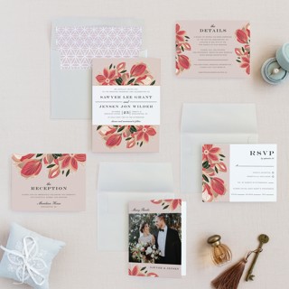 This is a cloisonne wedding invitations with standard by Melanie Kosuge called sawyer printing on signature in standard