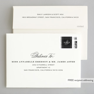 This is a obsidian wedding invitations with standard by Jill Means called wedding plaid printing on signature in standard
