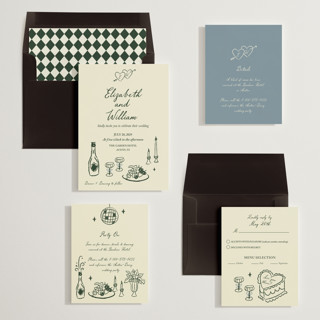 This is a forest wedding invitations with standard by Helena Vitto called vintage lovers printing on signature in standard