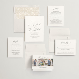 This is a soft black wedding invitations with standard by Jennifer Postorino called love story printing on signature in standard