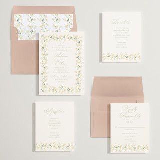 This is a dandelion wedding invitations with standard by Baumbirdy called rosebud printing on signature in standard