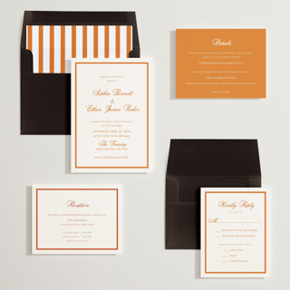 This is a citrus burst wedding invitations with standard by Cass Loh called chic union printing on signature in standard