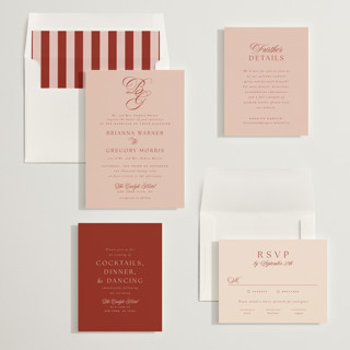 This is a clay wedding invitations with standard by Everett Paper Goods called carlyle printing on signature in standard