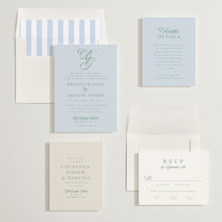 This is a sky wedding invitations with standard by Everett Paper Goods called carlyle printing on signature in standard