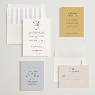 This is a porcelain wedding invitations with standard by Everett Paper Goods called carlyle printing on signature in standard