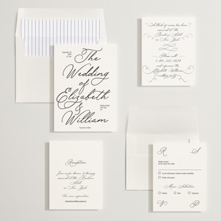 This is a noir wedding invitations with standard by Helena Vitto called elizabeth printing on signature in standard