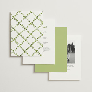 This is a garden fern wedding invitations with standard by Cass Loh called blooming crest printing on signature in standard