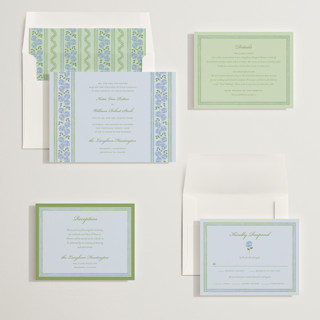 This is a coastal wedding invitations with standard by Madhvi Samimi called hydrangea vines printing on signature in standard