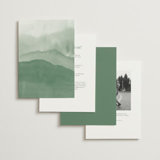 This is a fern wedding invitations with standard by Helen Halik called over the mountains printing on signature in standard
