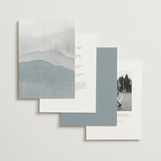 This is a smoke wedding invitations with standard by Helen Halik called over the mountains printing on signature in standard