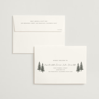 This is a stone wedding invitations with standard by Elly called the forest printing on signature in standard
