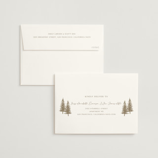 This is a vintage wedding invitations with standard by Elly called the forest printing on signature in standard