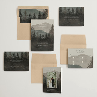 This is a stone wedding invitations with standard by Elly called the forest printing on signature in standard