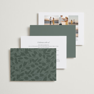 This is a eucalyptus wedding invitations with standard by Amy Kross called falling branch printing on signature in standard