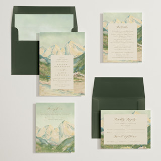 This is a spring wedding invitations with standard by Petra Kern called the valley printing on signature in standard
