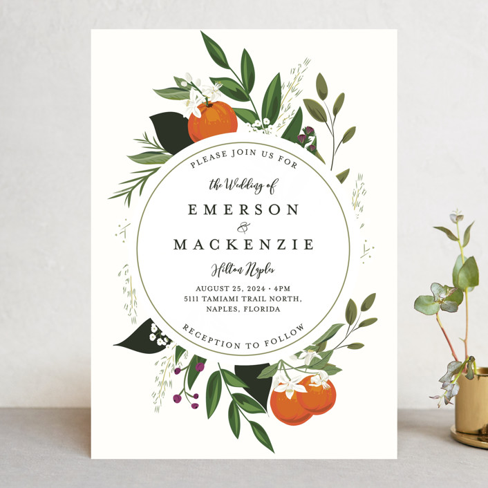 Orange Blossoms Wedding Invitations by Susan Moyal Minted