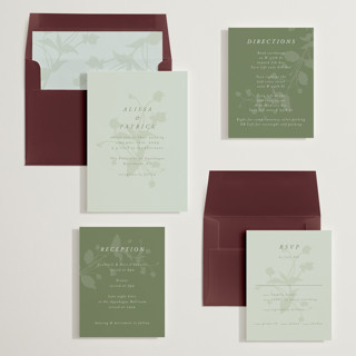 This is a greenery wedding invitations with standard by AK Graphics called autumnal printing on signature in standard
