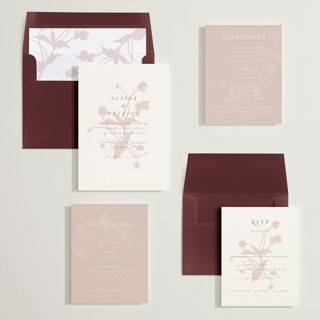 This is a blush wedding invitations with standard by AK Graphics called autumnal printing on signature in standard