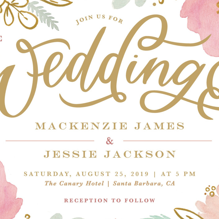 Floral Wedding Invitations by Kristen Smith Minted